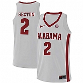 Alabama Crimson Tide #2 Collin Sexton White College Basketball Jersey Dzhi,baseball caps,new era cap wholesale,wholesale hats